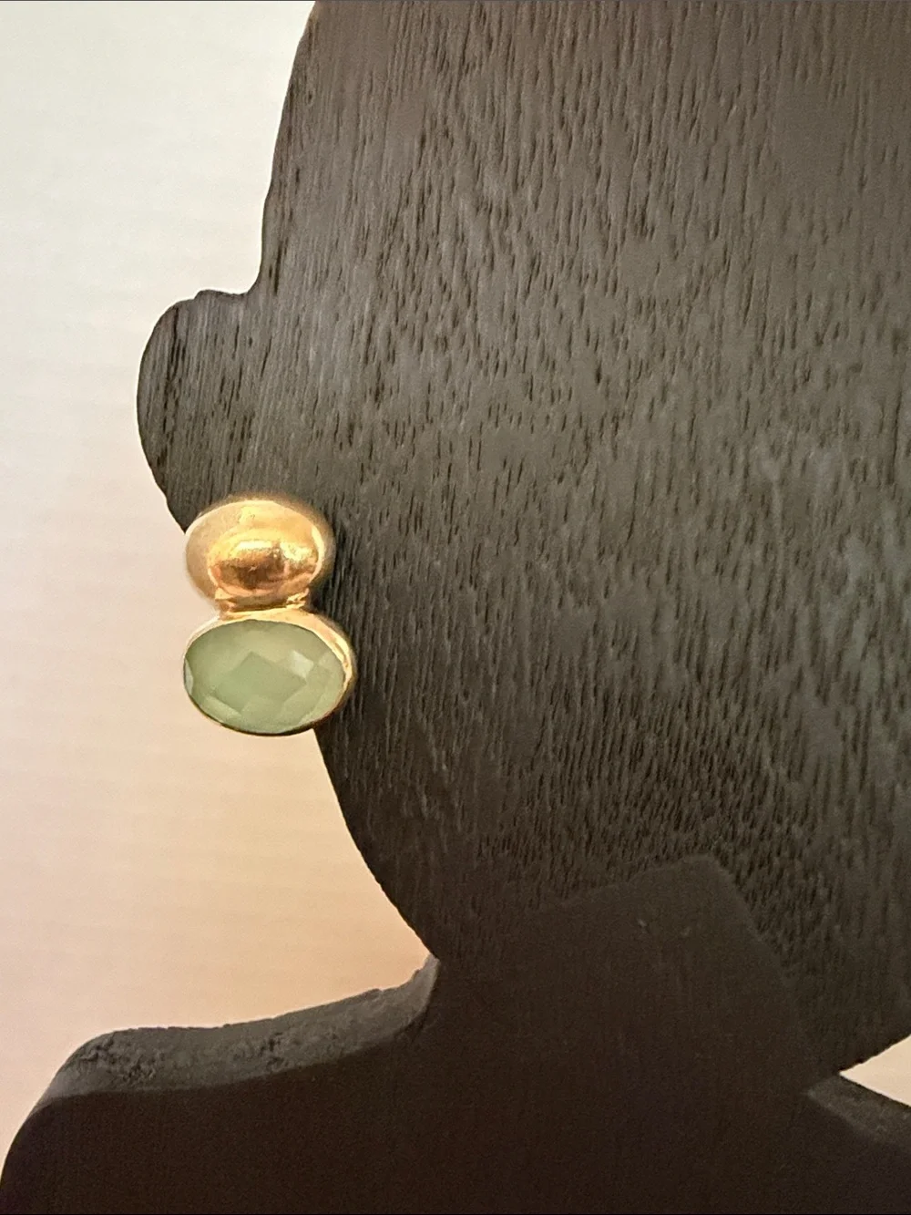 Julie Vos 925 Gold Plated Iradescent Double-Dot Stud Earrings